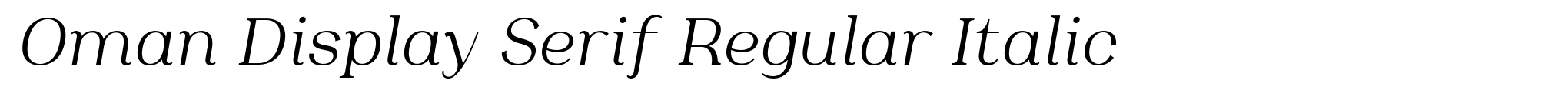 Oman Display Serif Regular Italic image